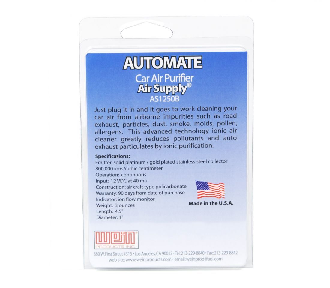 Purificateur d'air ionique pour véhicule Automate™ AS1250B